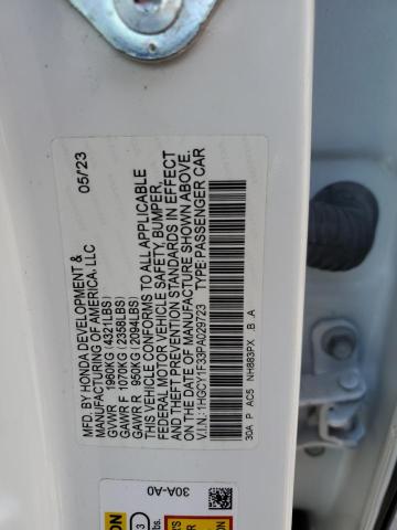 1HGCY1F33PA029723 - 2023 HONDA ACCORD EX 白色 照片 12