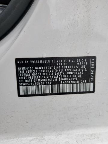 3VWC57BU4KM081914 - 2019 VOLKSWAGEN JETTA S თეთრი ფოტო 13