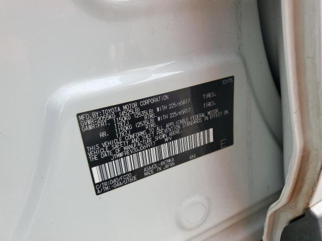 JTMWFREV3GJ069917 - 2016 TOYOTA RAV4 XLE WHITE photo 12