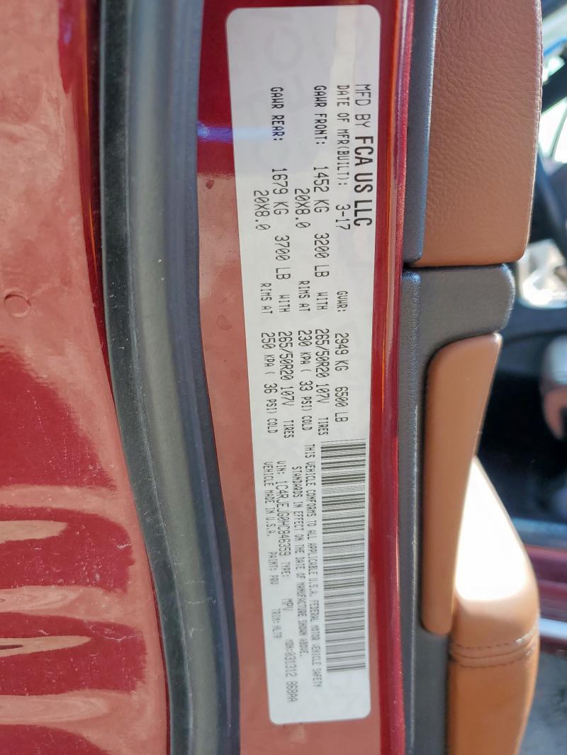 1C4RJEJG0HC846359 - 2017 JEEP GRAND CHEROKEE SUMMIT Marron photo 13