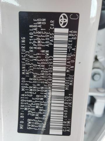 5YFB4MDE8PP062613 - 2023 TOYOTA COROLLA LE თეთრი ფოტო 13