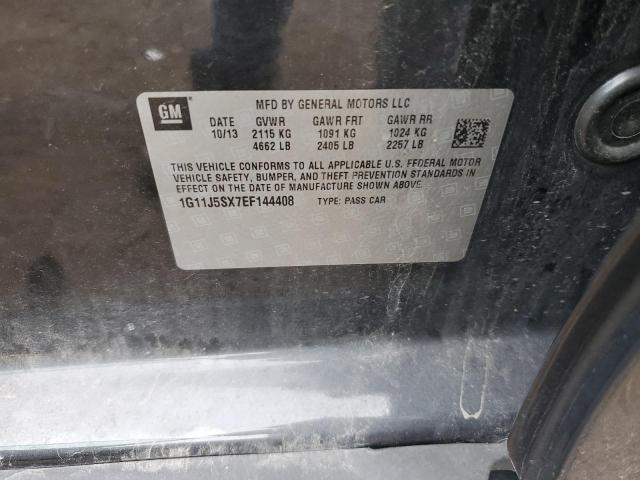 1G11J5SX7EF144408 - 2014 CHEVROLET MALIBU LTZ ნაცრისფერი ფოტო 12