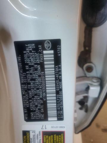 4T1BK1EB2DU020778 - 2013 TOYOTA AVALON BASE Beyaz fotoğraf 12