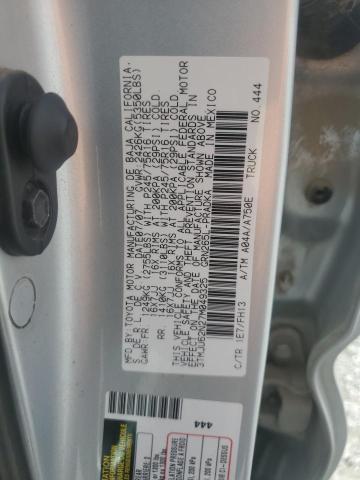 3TMJU62N27M049325 - 2007 TOYOTA TACOMA DOUBLE CAB PRERUNNER SILVER photo 12