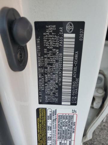 4T1BE32K75U023538 - 2005 TOYOTA CAMRY LE WHITE photo 12