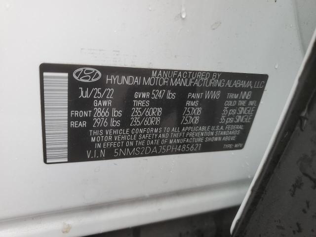 5NMS2DAJ5PH485621 - 2023 HYUNDAI SANTA FE SEL Սպիտակ լուսանկար 12