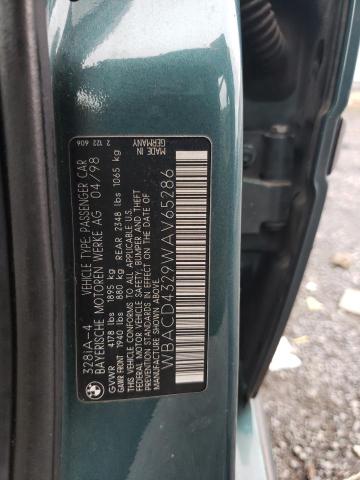 WBACD4329WAV65286 - 1998 BMW 328 I AUTOMATIC GREEN photo 12