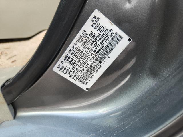 5FNRL38738B093370 - 2008 HONDA ODYSSEY EXL Сұр фото 13