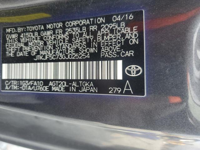 JTKJF5C73GJ025254 - 2016 TOYOTA SCION TC GRAY photo 13