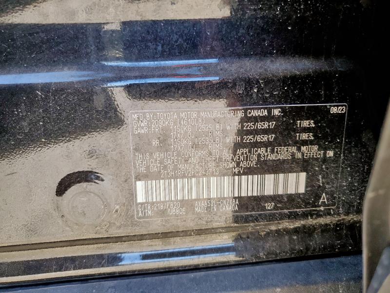 2T3H1RFV2PC243713 - 2023 TOYOTA RAV4 LE Черный фото 13