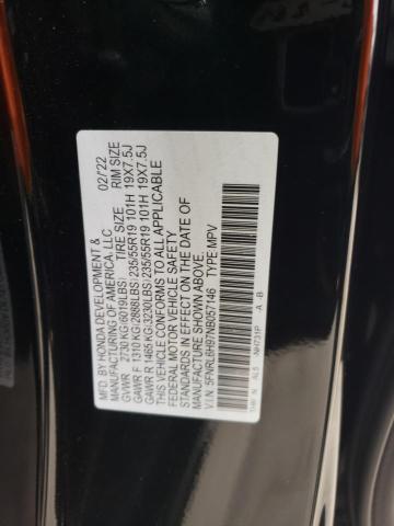 5FNRL6H97NB057146 - 2022 HONDA ODYSSEY ELITE Negro foto 12