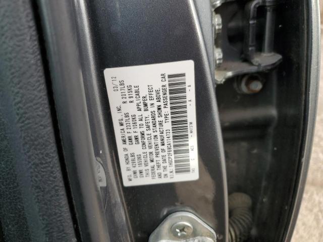 1HGCP2F68CA114733 - 2012 HONDA ACCORD SE GRAY photo 12