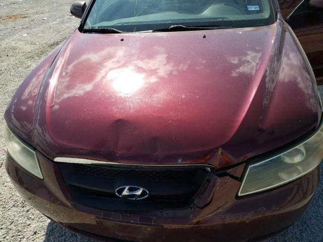 5NPET46C27H227743 - 2007 HYUNDAI SONATA GLS MAROON photo 11