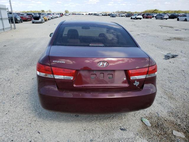 5NPET46C27H227743 - 2007 HYUNDAI SONATA GLS MAROON photo 6