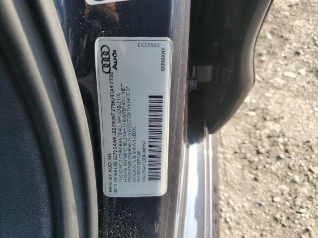 WAUHGAFC2DN042794 - 2013 AUDI A6 PRESTIGE ნაცრისფერი ფოტო 12