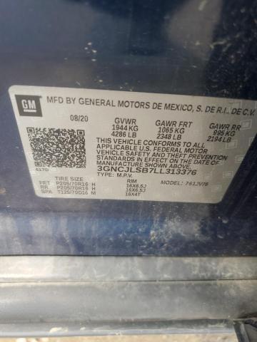 3GNCJLSB7LL313376 - 2020 CHEVROLET TRAX 1LT Mavi foto 13