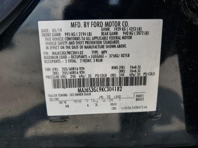 MAJ6S3GL9KC304182 - 2019 FORD ECOSPORT SE Qara foto 13