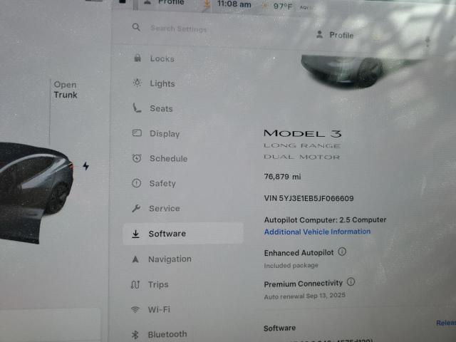 5YJ3E1EB5JF066609 - 2018 TESLA MODEL 3 Сұр фото 9