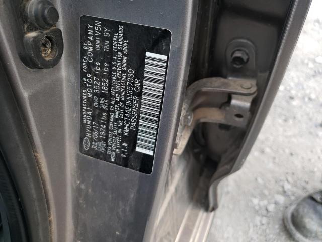 KMHCT4AE9HU357330 - 2017 HYUNDAI ACCENT SE GRAY photo 12