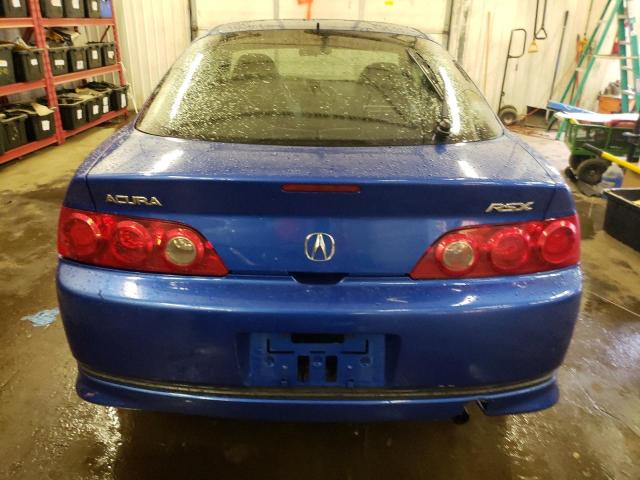 JH4DC54835S004110 - 2005 ACURA RSX BLUE photo 6