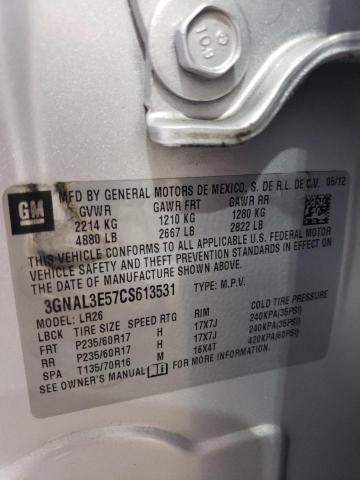 3GNAL3E57CS613531 - 2012 CHEVROLET CAPTIVA SPORT 银色 照片 13