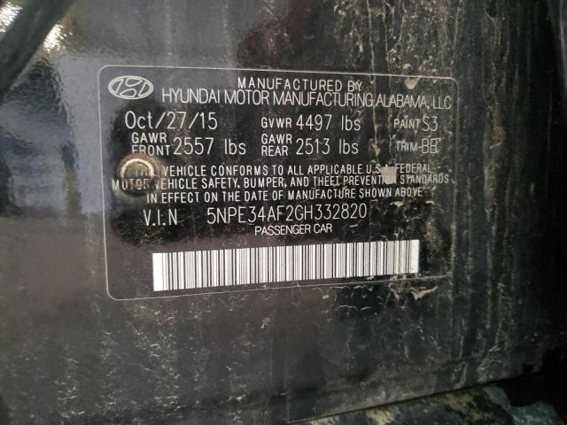 5NPE34AF2GH332820 - 2016 HYUNDAI SONATA SPORT Қара фото 13