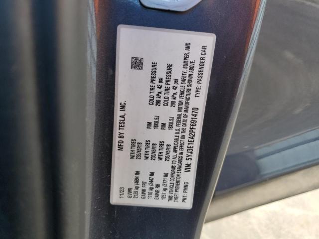 5YJ3E1EA2PF691470 - 2023 TESLA MODEL 3 ნაცრისფერი ფოტო 13