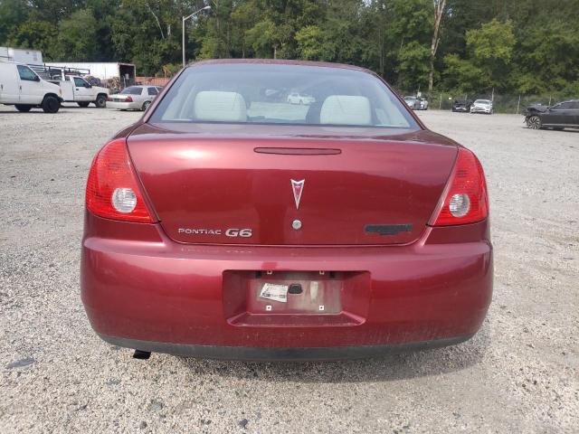 1G2ZF57B684159611 - 2008 PONTIAC G6 VALUE LEADER BURGUNDY photo 6