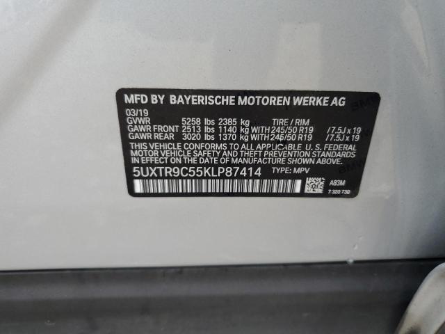 5UXTR9C55KLP87414 - 2019 BMW X3 XDRIVE30I 银色 照片 13