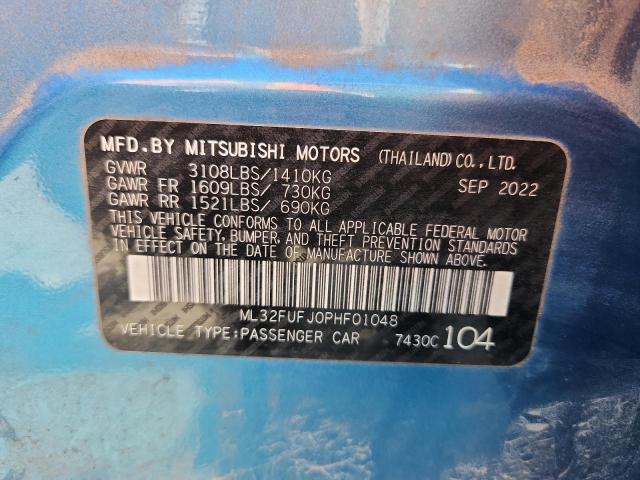 ML32FUFJ0PHF01048 - 2023 MITSUBISHI MIRAGE G4 ES ლურჯი ფოტო 13