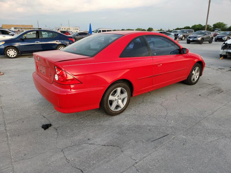 1HGEM21964L035974 - 2004 HONDA CIVIC EX RED photo 3