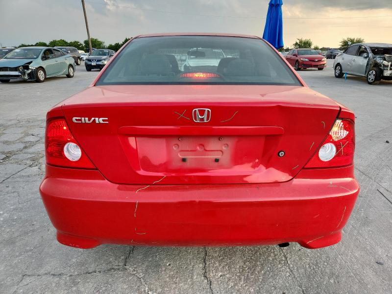 1HGEM21964L035974 - 2004 HONDA CIVIC EX RED photo 6