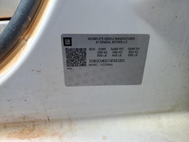 1GB1CUEG7JF281001 - 2018 CHEVROLET SILVERADO C2500 HEAVY DUTY WHITE photo 13