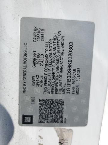 1G1FB3DS6K0120303 - 2019 CHEVROLET CAMARO LS Ağ foto 12