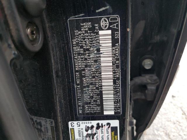 2T1BR32E16C609914 - 2006 TOYOTA COROLLA CE შავი ფოტო 12