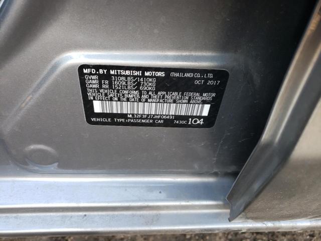 ML32F3FJ7JHF06491 - 2018 MITSUBISHI MIRAGE G4 ES Boz foto 12