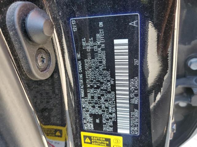 2T2BK1BA1EC240908 - 2014 LEXUS RX 350 BASE BLACK photo 13