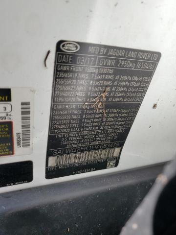 SALWG2FK1HA683478 - 2017 LAND ROVER RANGE ROVE SE WHITE photo 13