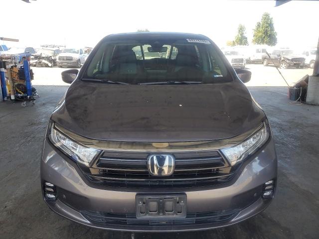 5FNRL6H80NB015540 - 2022 HONDA ODYSSEY TOURING GRAY photo 5