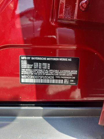 WBY23HD07SFU53426 - 2025 BMW I4 EDRIVE 40 BURGUNDY photo 12