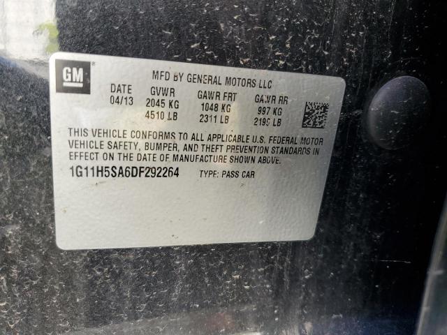 1G11H5SA6DF292264 - 2013 CHEVROLET MALIBU LTZ BLACK photo 12