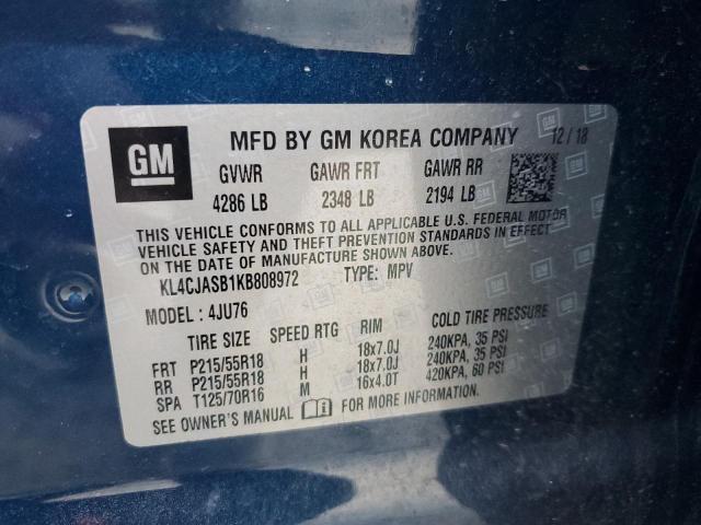 KL4CJASB1KB808972 - 2019 BUICK ENCORE PREFERRED Mavi foto 13
