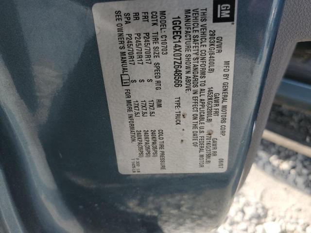 1GCEC14X07Z648566 - 2007 CHEVROLET SILVERADO C1500 CLASSIC BLUE photo 12