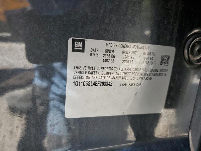 1G11C5SL4EF203342 - 2014 CHEVROLET MALIBU 1LT CHARCOAL photo 12