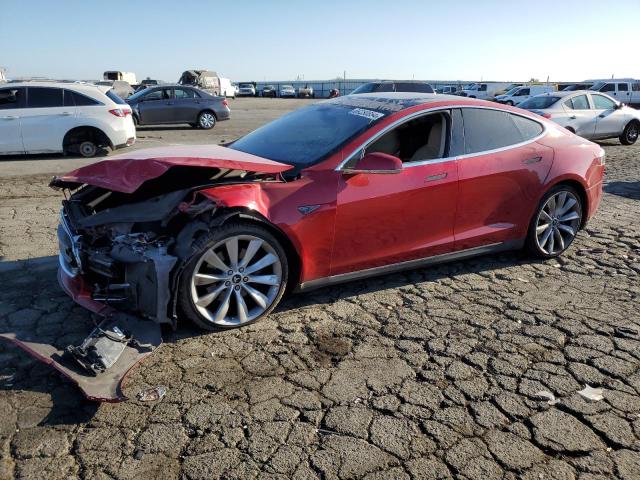 5YJSA1DN2DFP09523 - 2013 TESLA MODEL S RED photo 1