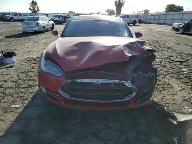 5YJSA1DN2DFP09523 - 2013 TESLA MODEL S RED photo 5