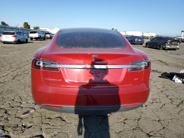 5YJSA1DN2DFP09523 - 2013 TESLA MODEL S RED photo 6