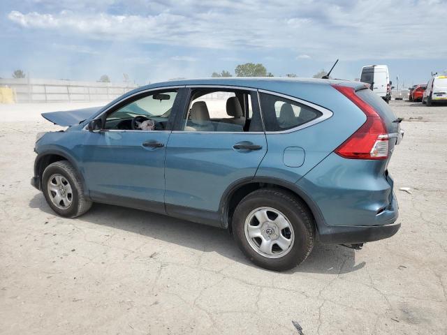 5J6RM3H37FL001238 - 2015 HONDA CR-V LX BLUE photo 2