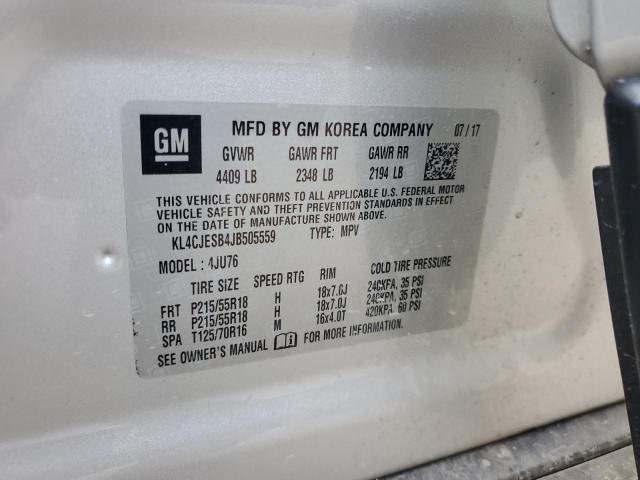 KL4CJESB4JB505559 - 2018 BUICK ENCORE PREFERRED 银色 照片 13