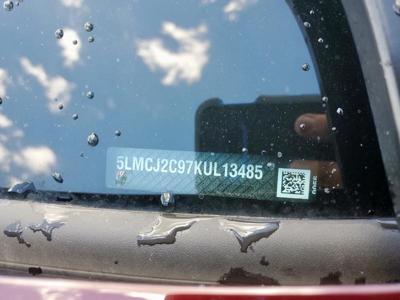 5LMCJ2C97KUL13485 - 2019 LINCOLN MKC SELECT BURGUNDY photo 13